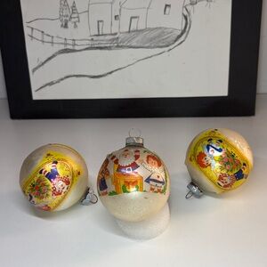 Vintage 1974-1975 Raggedy Ann/Andy Xmas Ornament Corning Glass Works